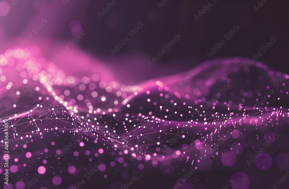 Poster mesmerizing cosmic wave of pulsating digital energy and light