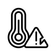 thermometer line icon
