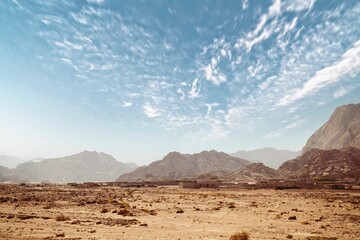 Famous Mount Sinai in Egypt on a sunny day
