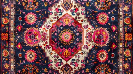 Fototapeta premium Detailed textile pattern with traditional ethnic motifs