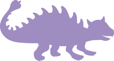 Ankylosaurus  silhouette. Vector illustration
