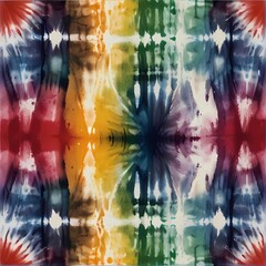 Hand painted watercolor knit alike geometric tie dye  allover seamless pattern on  background