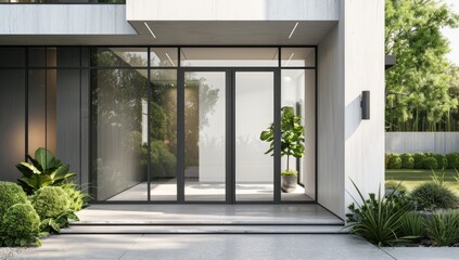 Stylish Contemporary Home Front Exterior