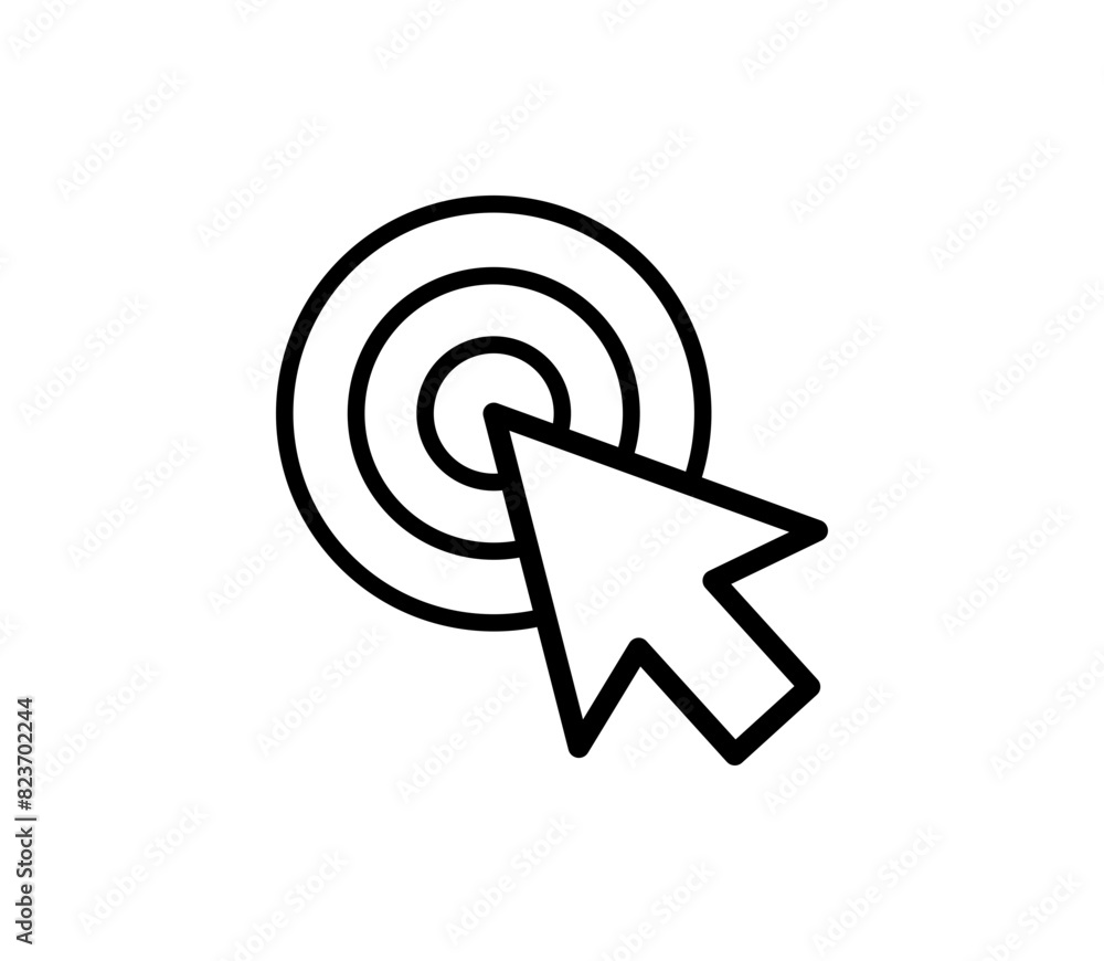 Poster cursor icon. click line cursor vector symbol. computer mouse cursor icon.