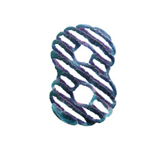 Alien DNA 3D Alphabet PNG Letters