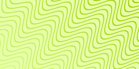 Abstract background with waves for banner. Medium banner size. Vector background with lines isolated. Element for design. Green gradient. Light green color. Summer, spring. Brochure, booklet