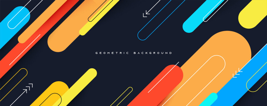 Abstract colorful geometric shapes background diagonal shape design