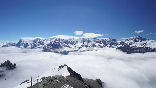 Schilthorn mountain landscape and scenic view for panoramic natural