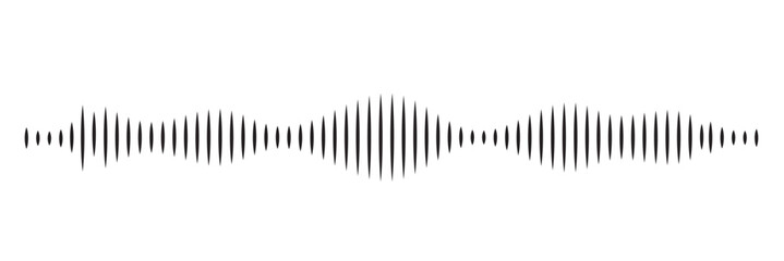 Sound wave decibel audio records icon isolated on a white background.