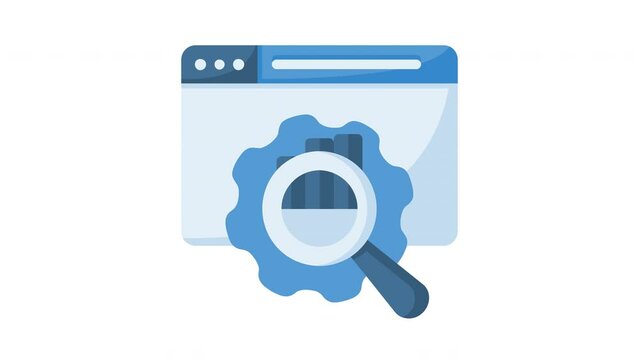 animated seo icon. Perfect for seo, web, website, search, digital, online, computer, animation, animated, technology, internet, interface, browse, optimization, www, browser, connection, webpage