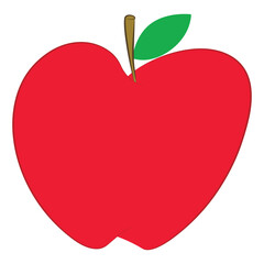 An apple isolated on white background