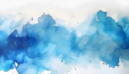 Obraz premium blue watercolor spot on a background