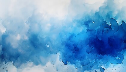 Fototapeta premium blue watercolor spot on a background