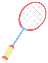 Badminton isolated on white background