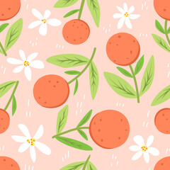 orange pattern, flowers of orange. Vector Illustration for printing, backgrounds, covers and packaging. Image can be used for cards, posters, stickers and textile. Isolated on white background.