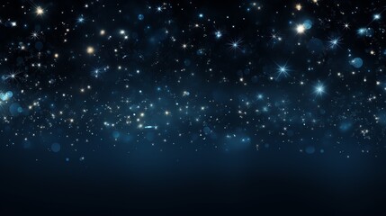 Obraz premium Abstract dark blue background with sparkling lights, perfect for festive and magical designs.