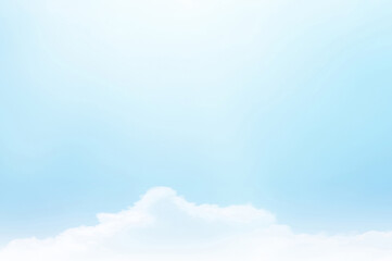 Obraz premium Blue sky with white cloud. The summer heaven is colorful clearing day Good weather and beautiful nature in the morning.