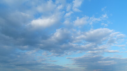 Dramatic cloudscape background. Nature weather blue sky. Timelapse.