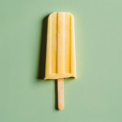 A yellow popsicle stick with a yellow popsicle on top of it