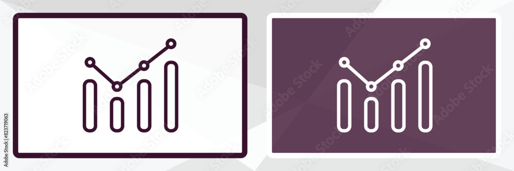 Poster charts outline icon. linear vector from business concept. thin line black and white charts icon isol