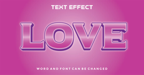 Love editable text effect