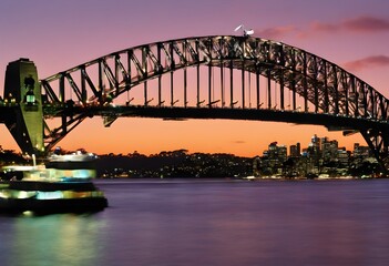Naklejka premium A view of the Sydney Harbour Bridge