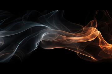 Fototapeta premium Ethereal Blue Smoke on Black Background