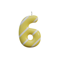 Birthday Candle 3D Alphabet PNG Letters