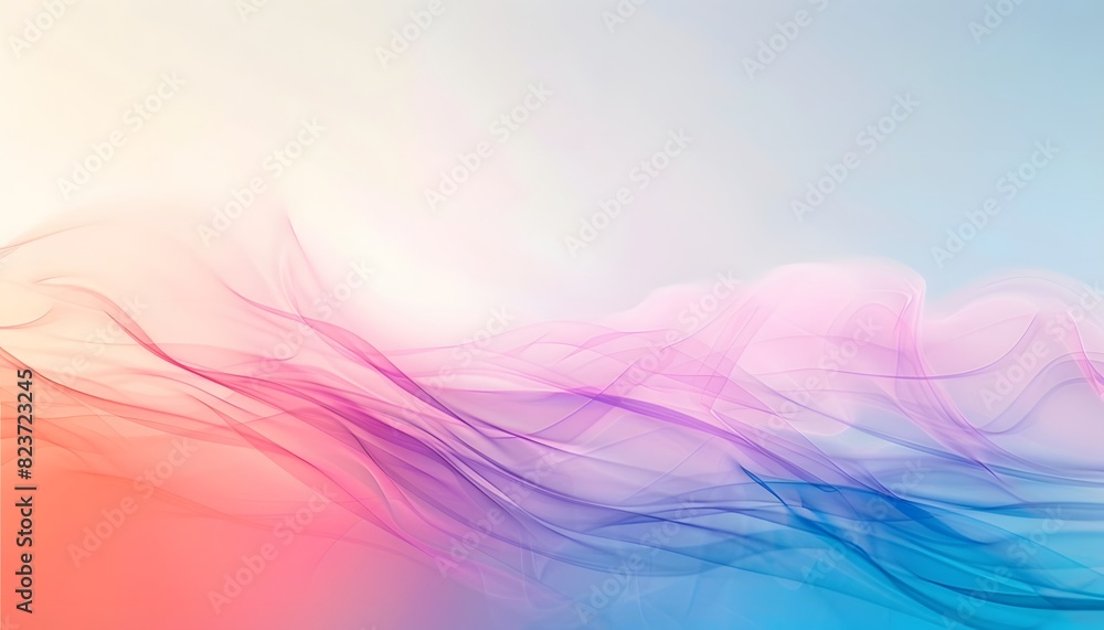 Aufkleber subtle abstract background with soft pastel waves gradient colors for designing apps or products