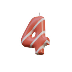 Birthday Candle 3D Alphabet PNG Letters