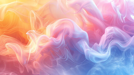 Fototapeta premium abstract gradient background colorful vibrant soft blur texture warm light ,smoke or silk isolate flowing colored a bright mix of yellows, blues, pinks, pastel,lgbtq, copy space. 