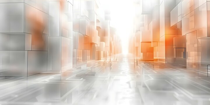 Futuristic 3D voxel cubes with pixelated virtual render in a digital world. Concept Virtual Reality Art, 3D Voxel Cubes, Digital Futurism, Pixelated Render, Surreal Virtual World