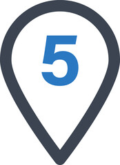 Five marker icon