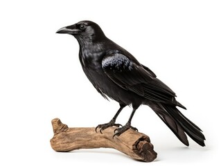 Obraz premium Crow bird isolated on white background