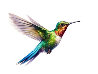 Obraz premium Hummingbird bird isolated on white background