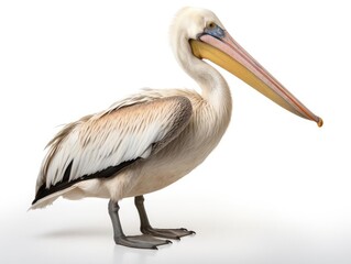 Pelican bird isolated on white background