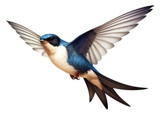 Obraz premium Swallow bird isolated on white background