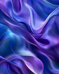 Obraz premium A blue and purple fabric with a wave pattern. The fabric is very soft and has a calming effect