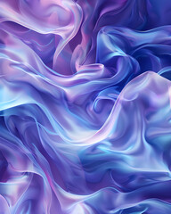 Obraz premium A purple and blue fabric with a flowing pattern. The colors are vibrant and the design is abstract