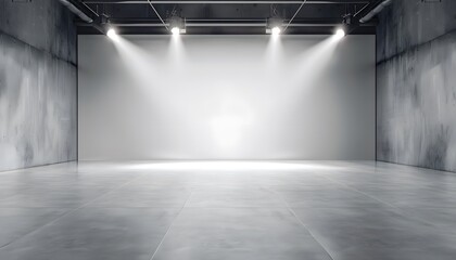 soft gray studio room background grey floor backdrop with spotlight