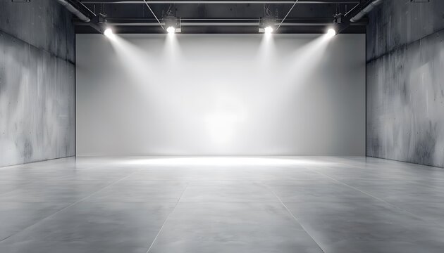 soft gray studio room background grey floor backdrop with spotlight
