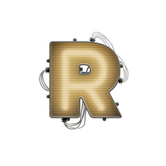 Futuristic Neon Sign3D Alphabet PNG Letters