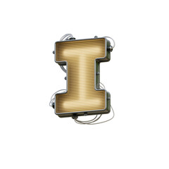 Futuristic Neon Sign3D Alphabet PNG Letters