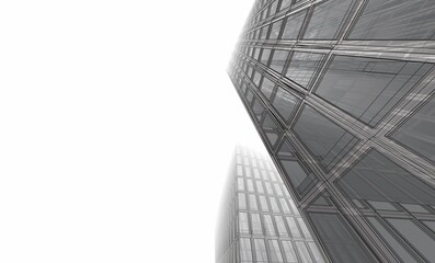 Fototapeta premium Concept city architecture 3d illustration
