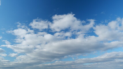 Change weather. Majestic sky. Summer cloudscape, clouds change shape. Timelapse.