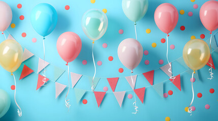 Festive balloons banner - Celebration design
