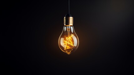 A light bulb suspended in a dark void, symbolizing creativity and the power of ideas.