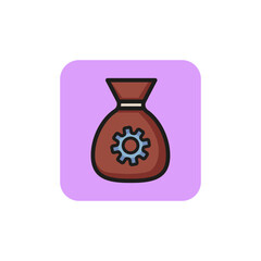 Medical fund line icon. Emergency, bag, capital. Volunteering concept. Can be used for topics like funding, donation, charity.