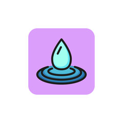 Fototapeta premium Icon of oil drop. Water, substance, moisturizer. Liquid concept. Can be used for topics like cosmetics, environment,