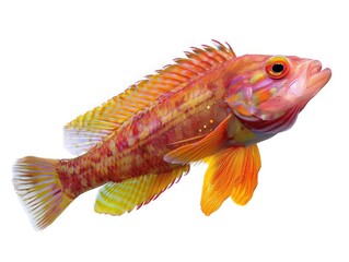 Fototapeta premium Wrasse fish isolated on white background.
